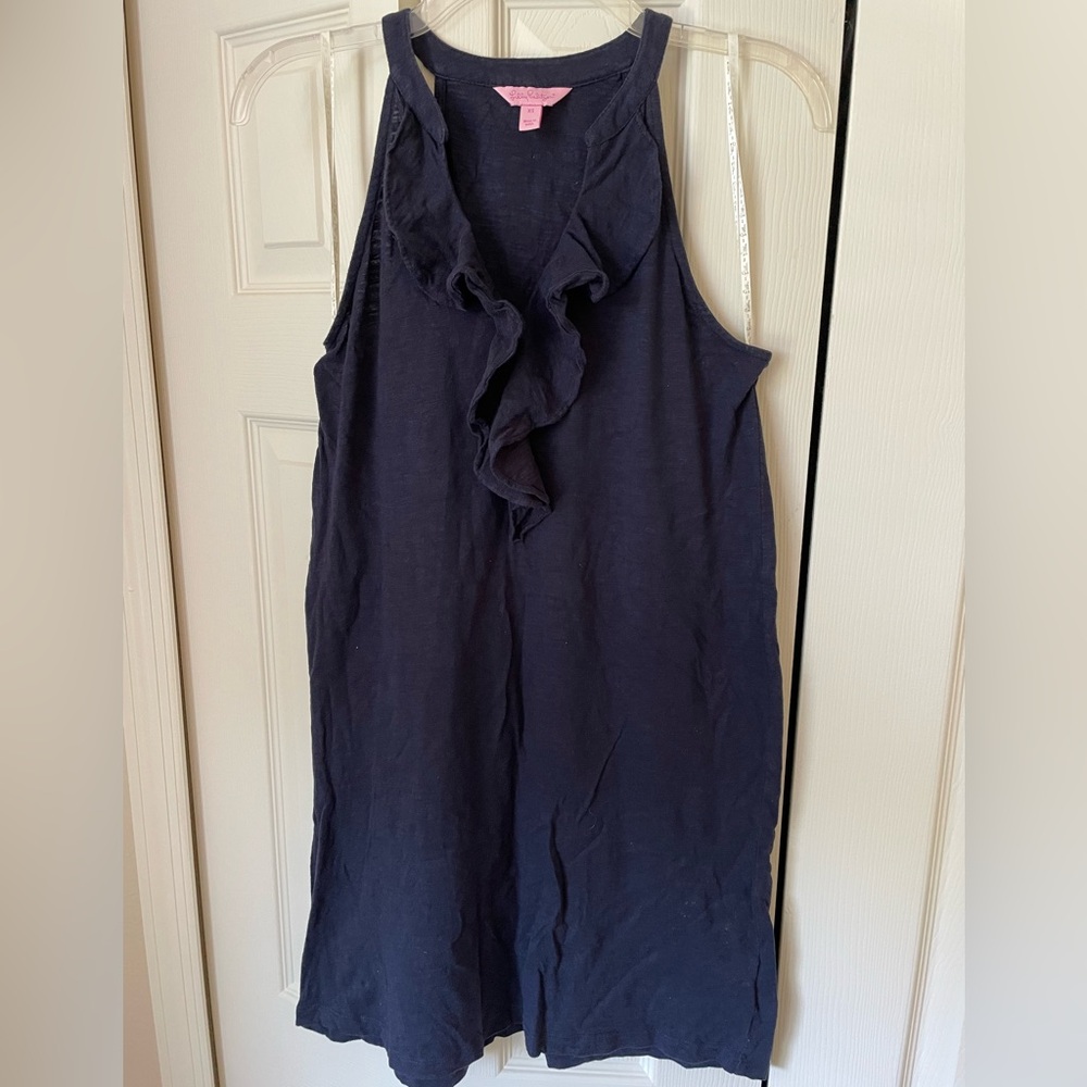 Lilly Pulitzer Navy Ruffle Dress